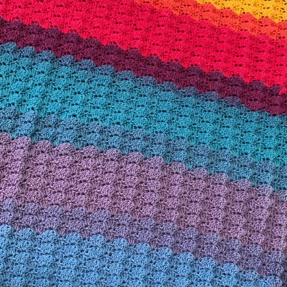NEW Colorful Crochet Baby Blanket